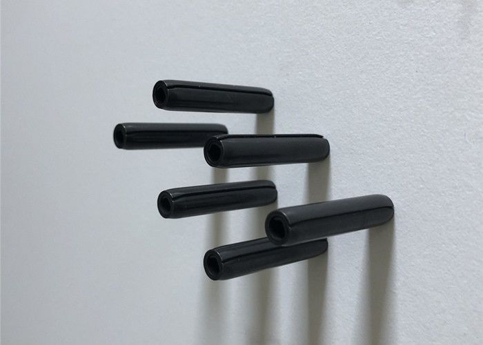 Black DIN M8x65 Standard Coiled Roll Pins Elastic Cylinder Shape